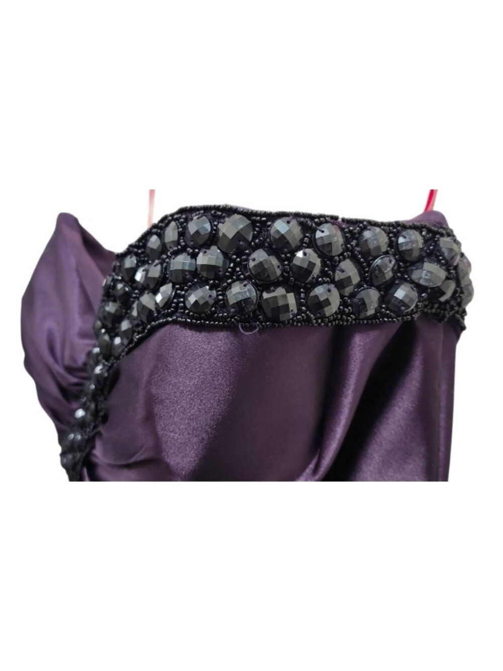 Flirt by Maggie Sottero Purple Beaded Strapless Formal Prom Gown Dress Size 8 - Picture 5 of 16